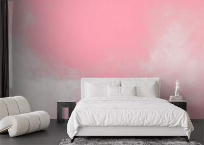 Red Dense Fluffy Puffs of White Smoke and Fog on Black Background, Abstract Smoke Clouds, All Movement Blurred, intention out of focus, and high low exposure contrast, copy space for text logo, png Wall mural