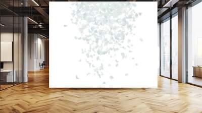 Salt rock flower fly explosion, white Salt rock flower explode abstract cloud fly. Big size ground salt splash in air, food object element design. White background isolated high speed freeze motion Wall mural