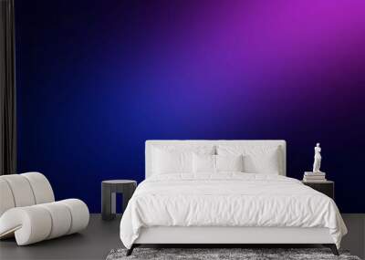  Blue and purple gradient background, simple and clean in a minimalist style, with blurred edges at the top of the screen. The overall color scheme is mainly dark blue, with subtle pink accents adding Wall mural