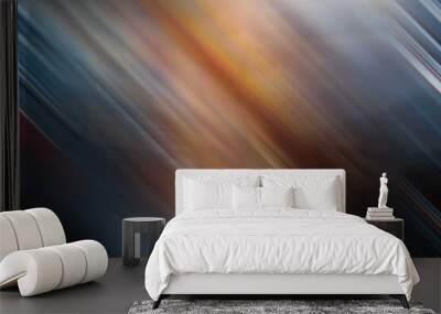 Abstract blurred background with diagonal lines and blurred edges, creating an elegant atmosphere. The color palette includes shades of blue gray, brown beige, grey Wall mural