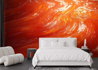 Luscious Waves of Vibrant Red Sauce Wall mural