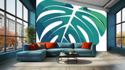 Vector Monstera Leaf: Nature, Serenity, and Tropical Vibrance Wall mural