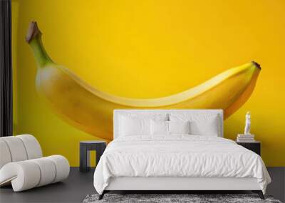 Fresh yellow banana isolated on background, banana, fruit, isolated, yellow, healthy, organic, natural, ripe, snack, tropical Wall mural