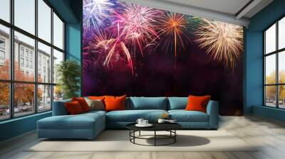 abstract firework background with free space for text Wall mural