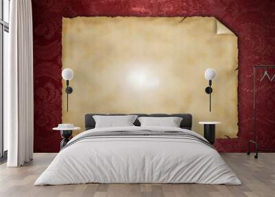 Blank vintage paper on grunge background Wall mural