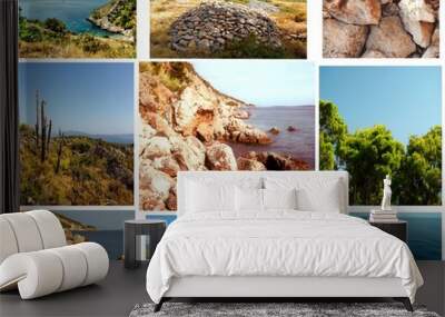 Collection of mediterranean sceneries Wall mural