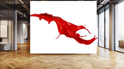 Red splash Wall mural