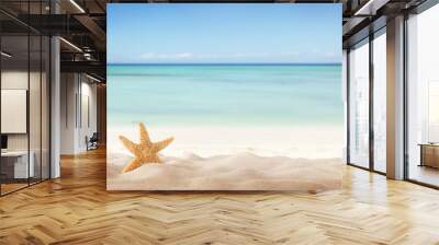 summer beach with starfish Wall mural