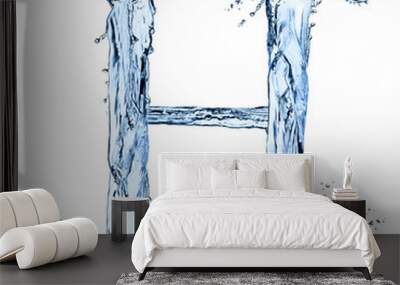 water splashes letter Wall mural