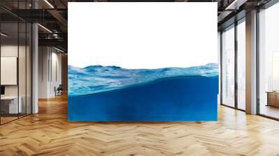 Water wave isolated on white background Wall mural