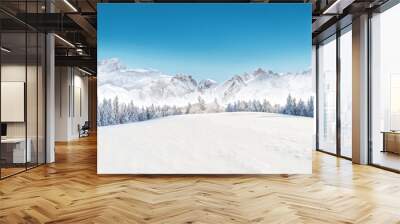 Winter snowy landscape Wall mural