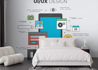 UI/UX design vector Wall mural