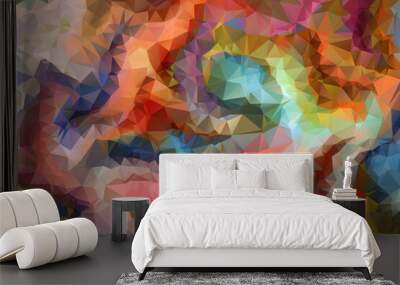 Low Poly Background design Wall mural