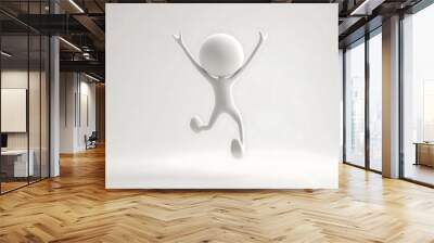 3d man waving his hand concept - 3d rendering Wall mural