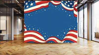 4th of July Independence Day Background. Wall mural