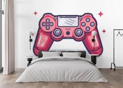 Illustration of video game controller icon . Wall mural