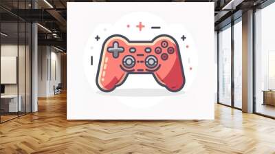 Illustration of video game controller icon . Wall mural