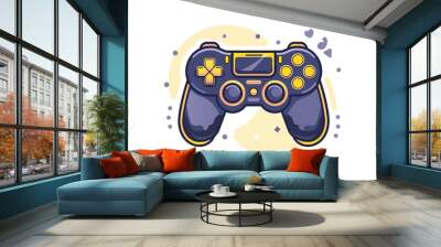 Illustration of video game controller icon . Wall mural