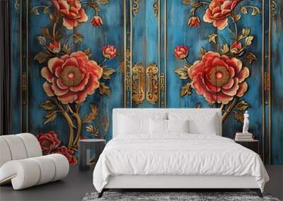 large style color forged gates Wall mural