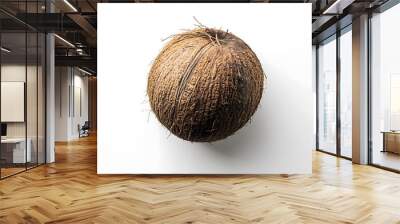 Whole coconut on a white background Wall mural