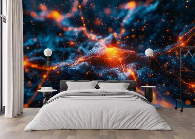 Cosmic Nebula and Galaxy Exploration, Abstract Space Background, Concept of Universe and Celestial Beauty Wall mural