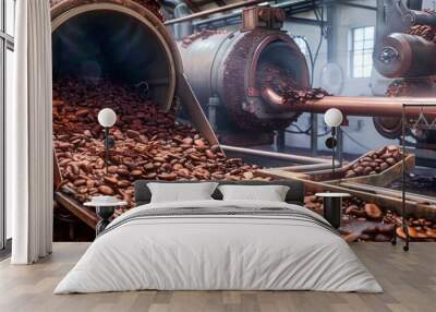 The Essence of Coffee: A Deep Dive Into the Roasting Process, Unveiling the Journey of Beans to Brew Wall mural