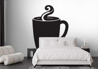 Coffee Mug Silhouette Design Vector Illustration Clipart Eps Wall mural