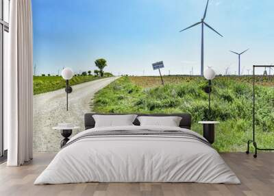 windmills in the fields of castilla Wall mural