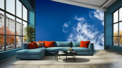 blue sky and white clouds Wall mural