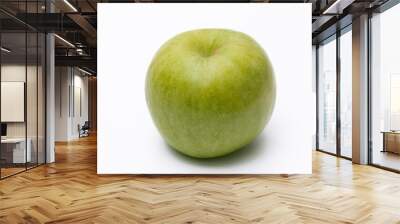 Green apple with white background close up Wall mural