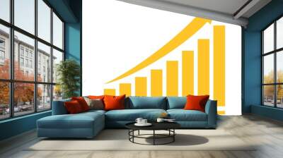 illustration of incremental growth graph.  Wall mural