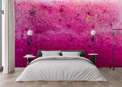 Purple dragon fruit juice texture background in shallow focus Wall mural