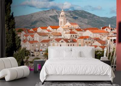 View of Korcula Old Town Wall mural