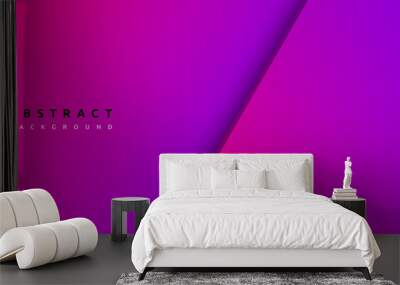 abstract 3d purple surface with dynamic modern colourful gradient geometric shape background Wall mural