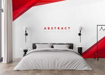 abstract 3d red background with blank space of paper layer	
 Wall mural