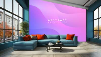 Abstract colorful purple curve background	 Wall mural