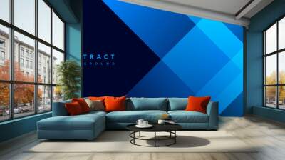 Dynamic vibrant colorful gradient blue background Wall mural