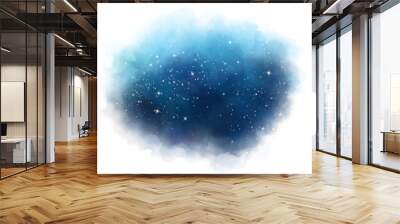 Star field in galaxy space with nebula, abstract watercolor digital art painting for texture background Wall mural