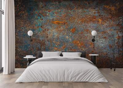 Abstract rust texture. rusty grain on metal background. Dirt overlay rust effect use for vintage image style. Wall mural