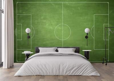 soccer field diagram line Wall mural