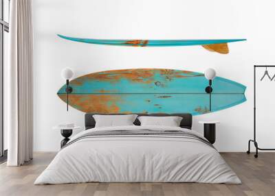 Vintage surfboard isolated on white - Retro styles 60's Wall mural