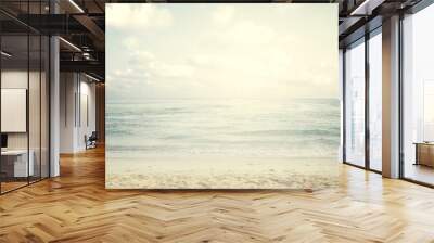 Vintage tropical beach in summer Wall mural