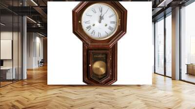 Vintage wall clock isolated object for design Wall mural