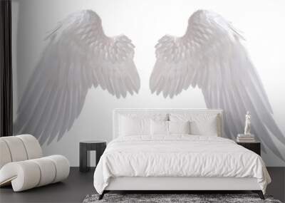 white angel wing isolated for design Wall mural