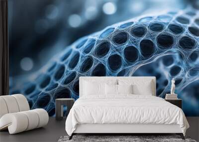 Abstract Blue Web Pattern Wall mural