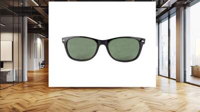 Black sunglasses with black frame isolated on white background. Wall mural