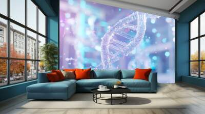 Cutting-Edge Genetic Engineering Research Lab 3D Illustration Unveiling Therapies for Hereditary Diseases in Humans Wall mural