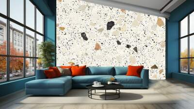 Organic Terrazzo Flooring Pattern with Textured Surface and Muted Tones Wall mural