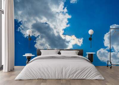 summer sun on cloudy sky Wall mural