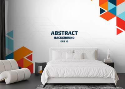 Colorful abstract banner modern shape style hexagon design with space for your text Wall mural